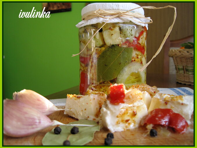 Pickled Hermelín (Czech Marinated Camembert)