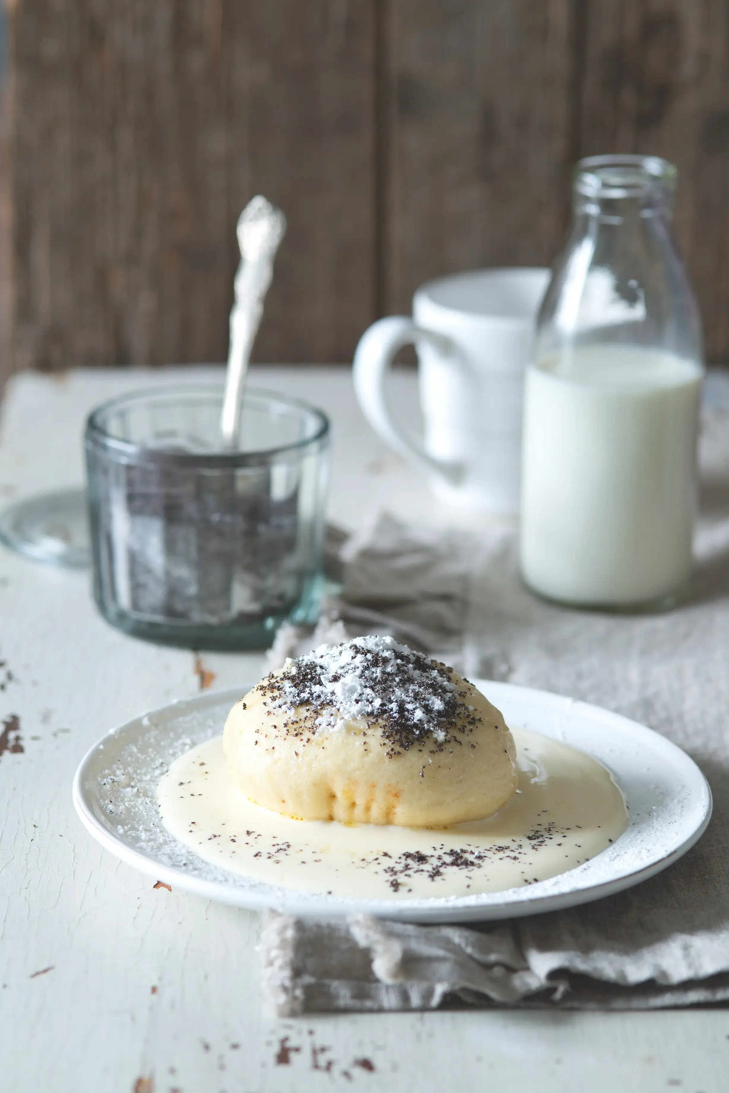 Germknödel (Steamed Yeast Dumpling with Plum Butter)