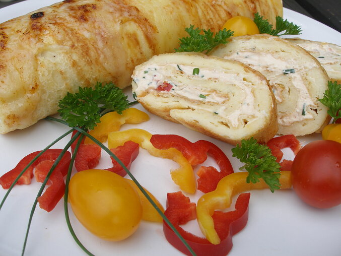 Baked Cheese Roulade with Quark Filling