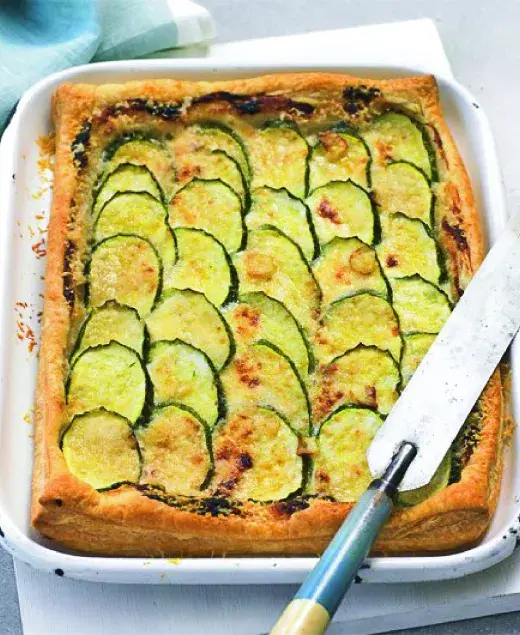 Courgette Tart with Puff Pastry