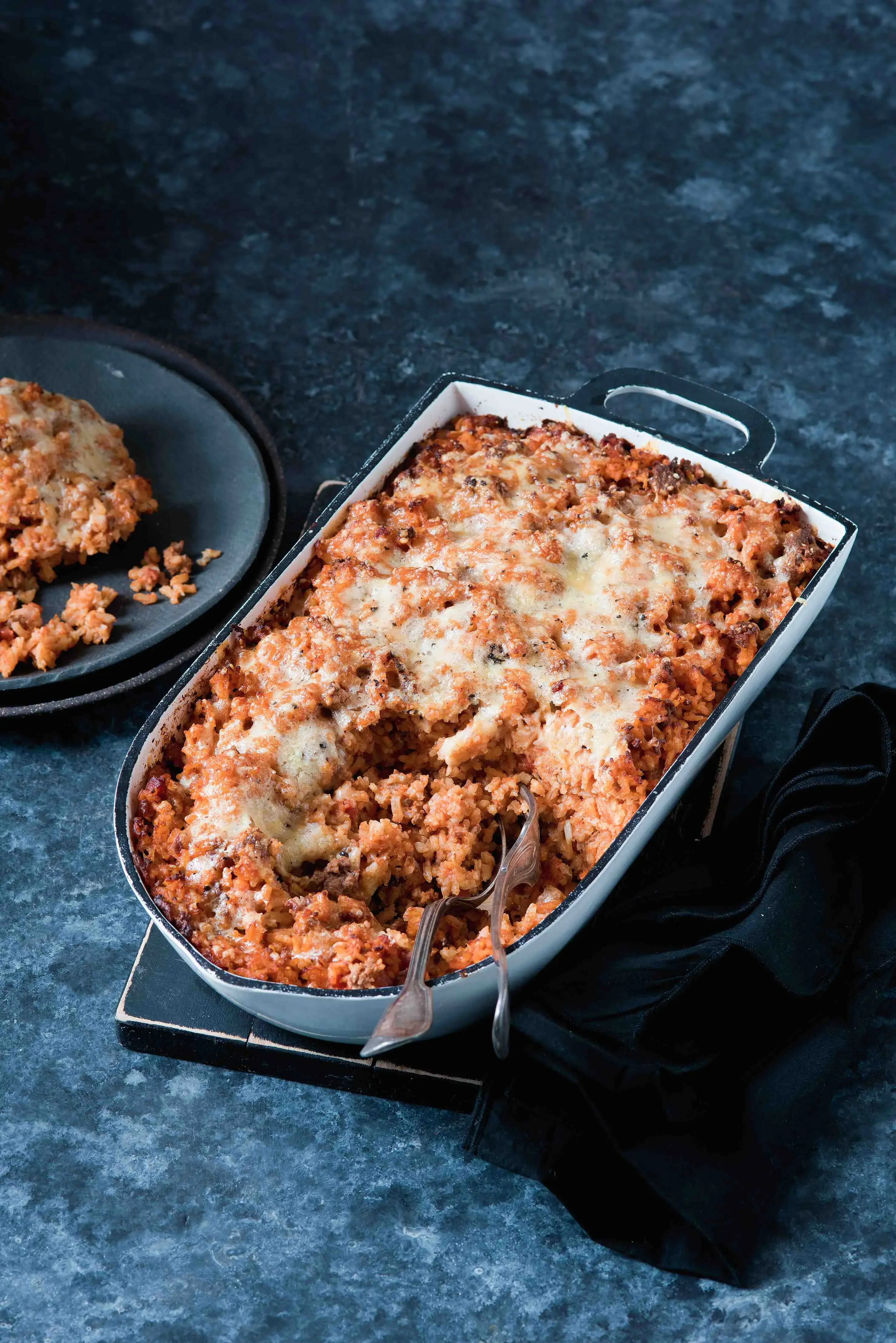 Baked Rice with Minced Beef and Cheese