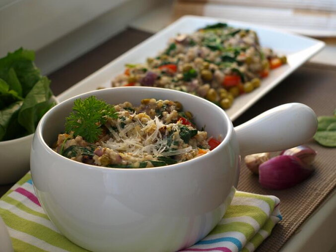Buckwheat with Leaf Spinach