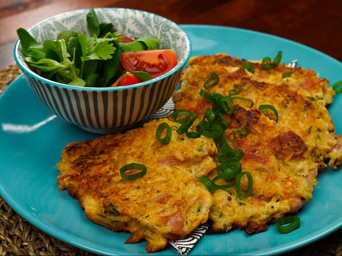 Celeriac Fritters with Cheese