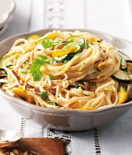 Linguine s cuketovým krémem