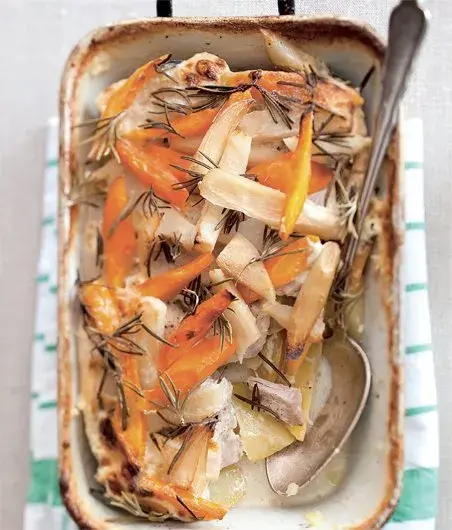 Baked Turkey with Potatoes and Vegetables