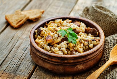 South Bohemian Christmas Kuba (Czech Barley and Mushroom Bake)
