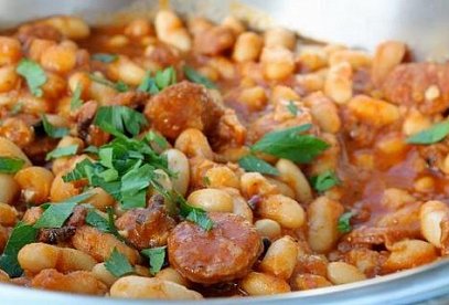 Beans with Sausage in Paprika Sauce
