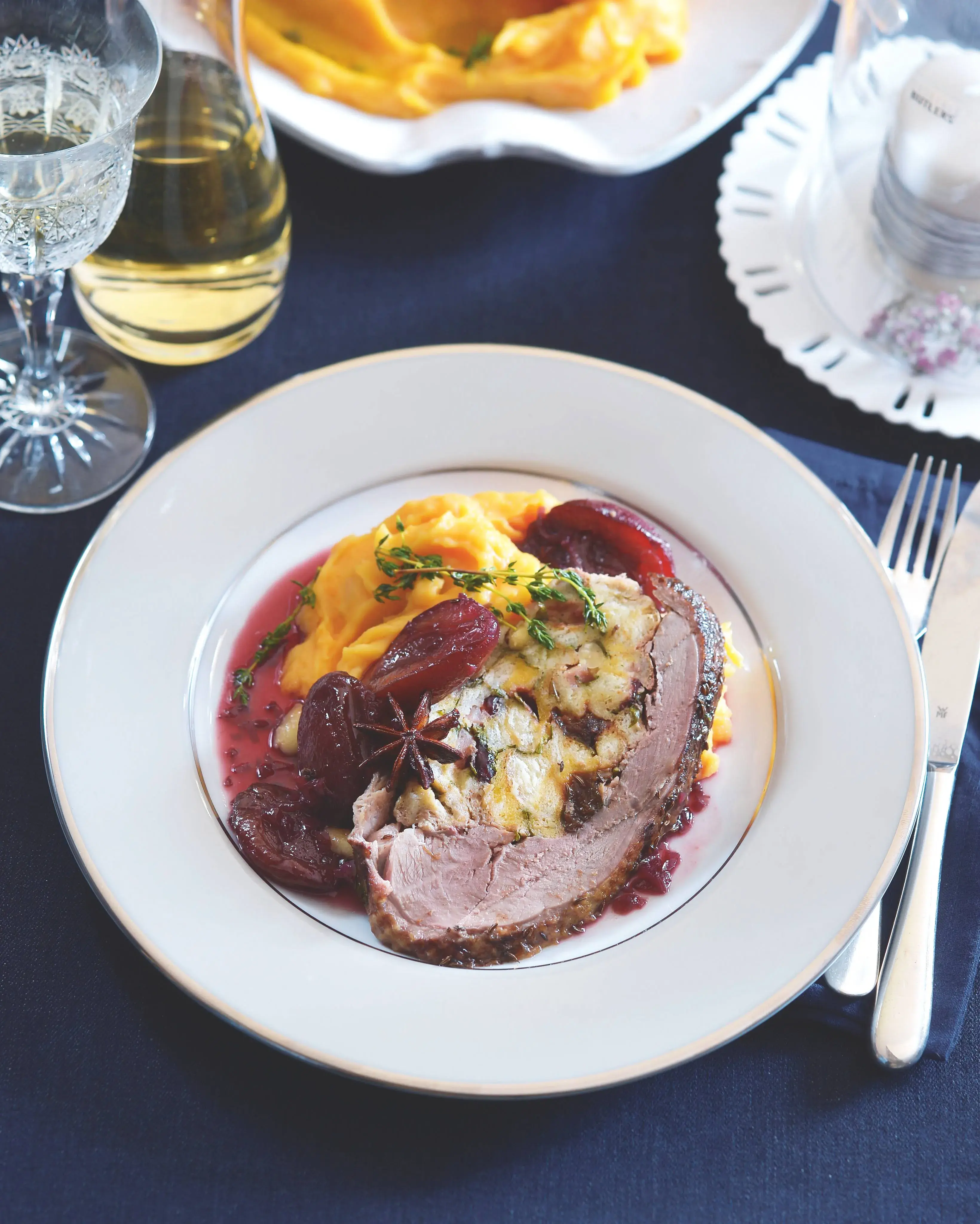 Potato and Sweet Potato Mash with Thyme