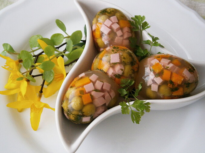 Easter Aspic Eggs