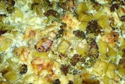 Baked Broccoli with Niva Cheese and Cream