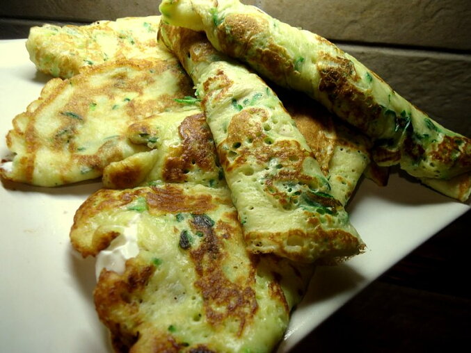 Courgette Pancakes with Kefir