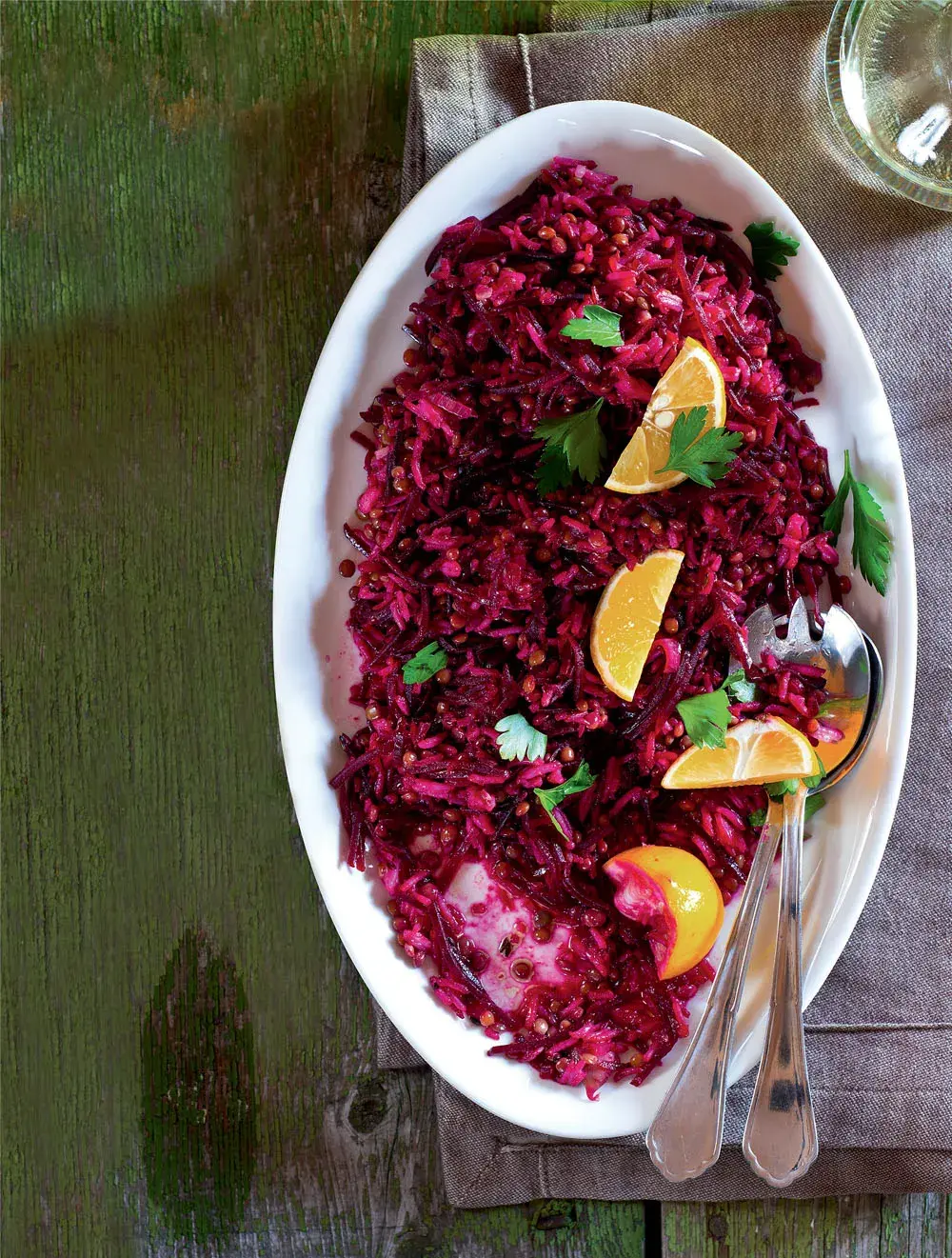 Rice and Lentil Salad with Beetroot