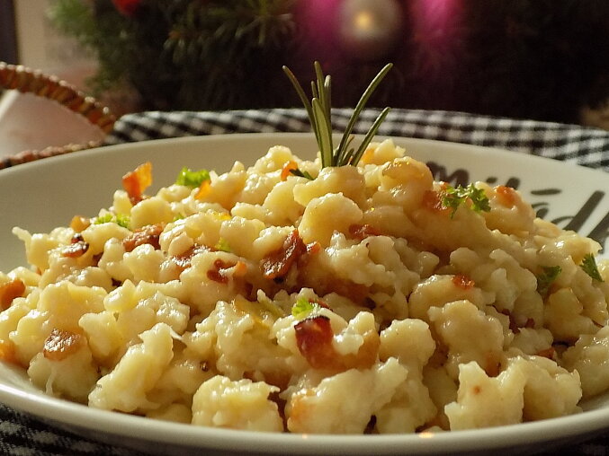 Celeriac Halušky with Bacon (Czech Dumplings)