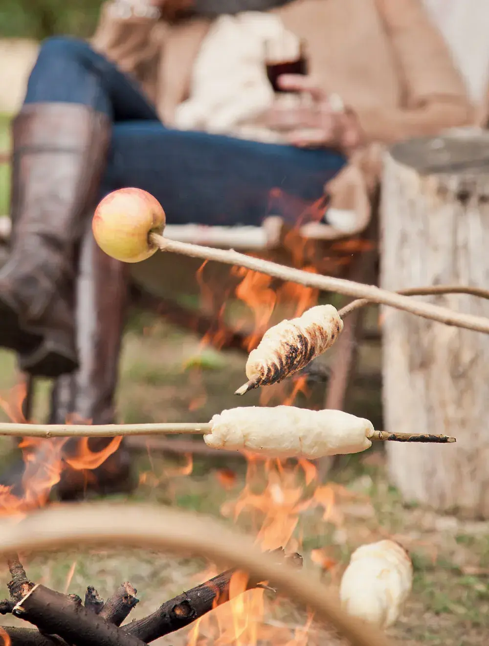 Hadi na klacku (Czech Sweet Dough Wrapped Around a Stick)