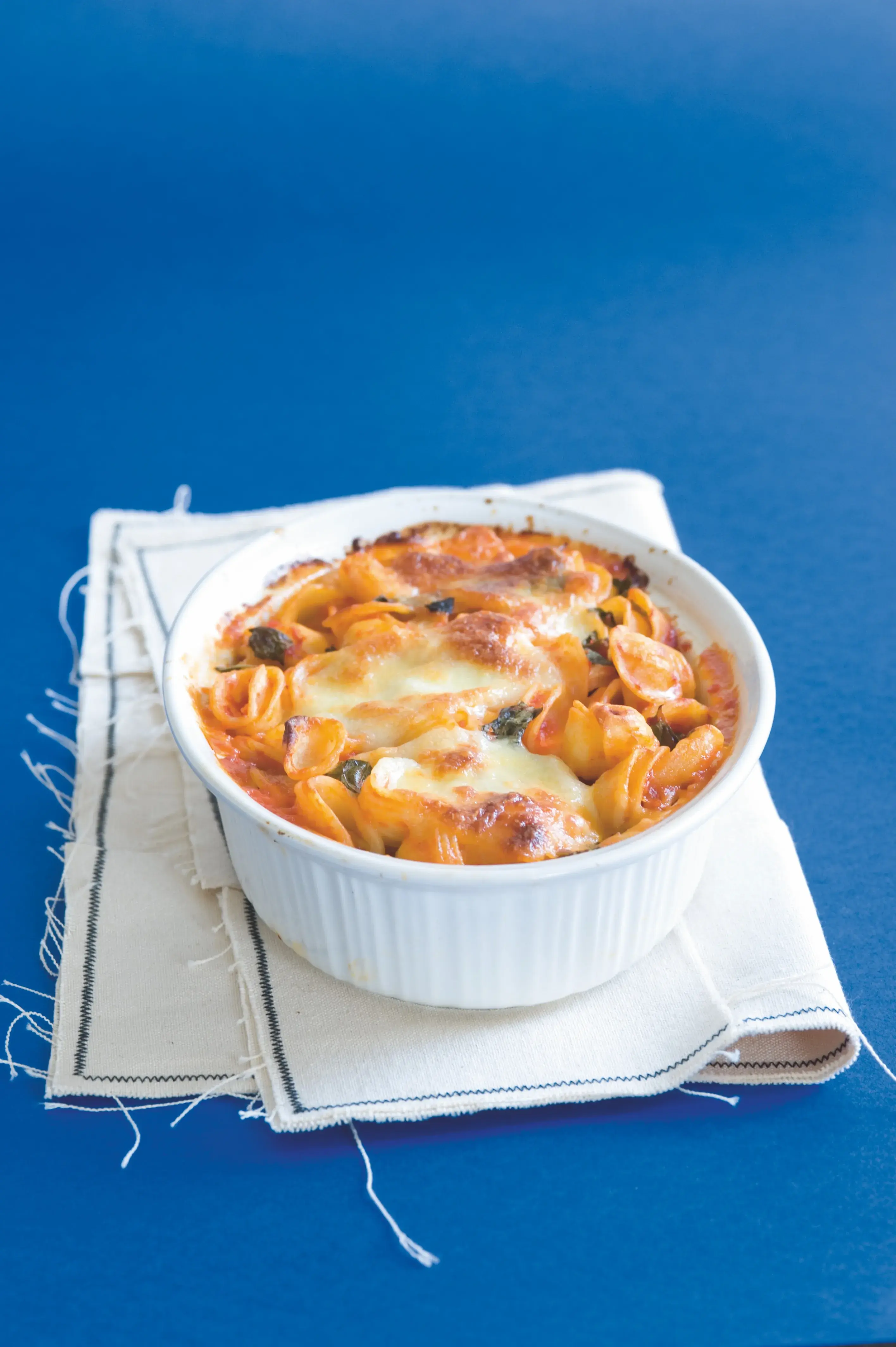 Baked Pasta with Mozzarella and Tomatoes