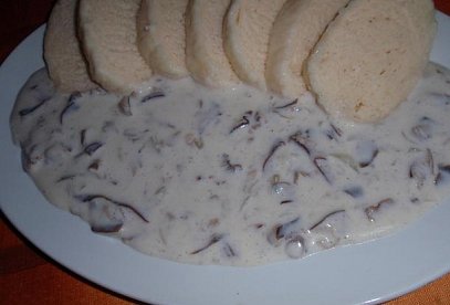 Oyster, Parasol or Honey Mushrooms in Cream Sauce