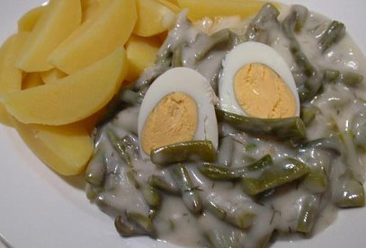 Fazolky na smetaně s koprem