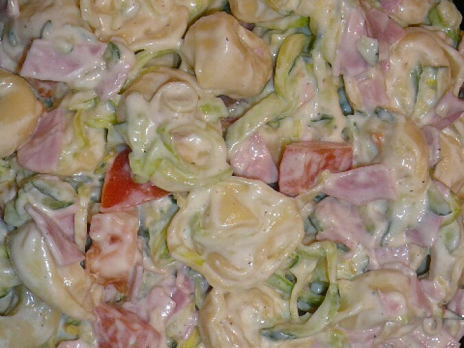 Tortellini Salad with Ham and Vegetables