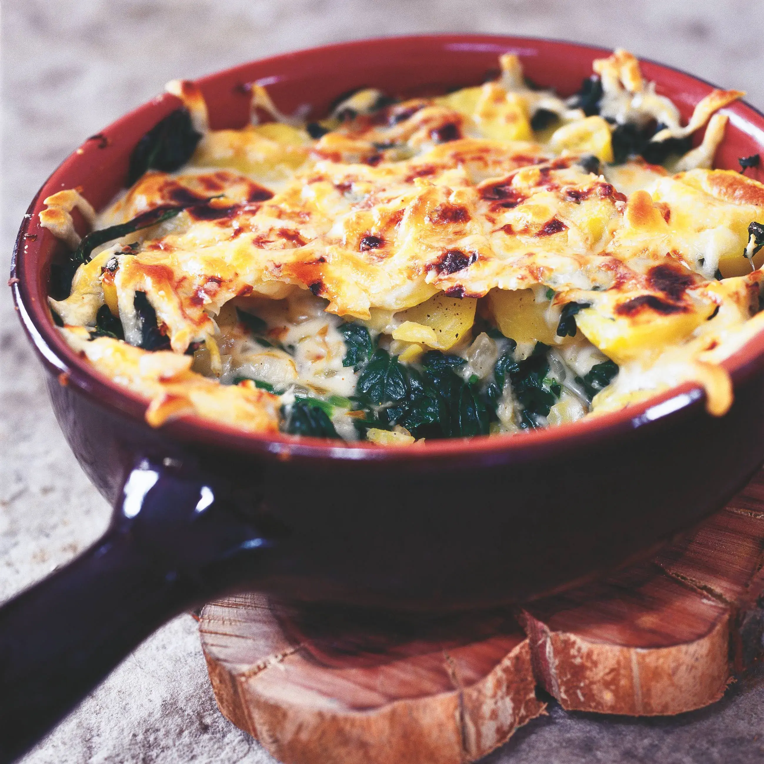 Baked Potatoes with Spinach and Béchamel