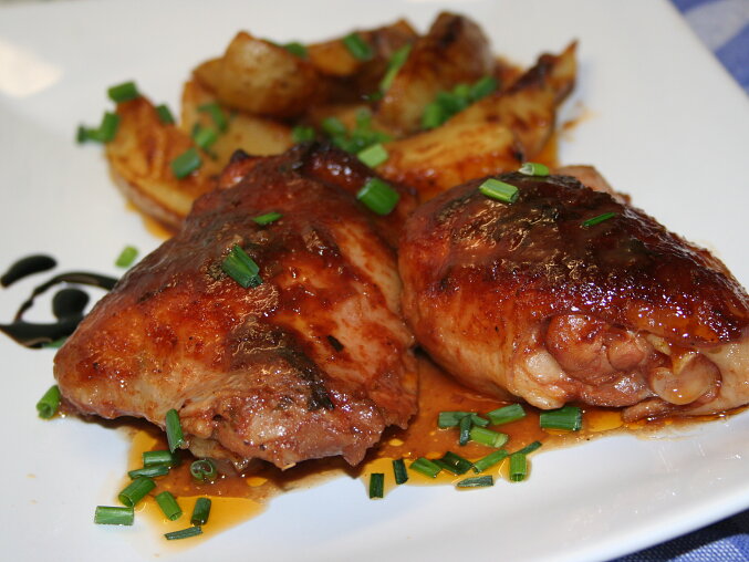 Chicken in Marinade with Ketchup and Honey