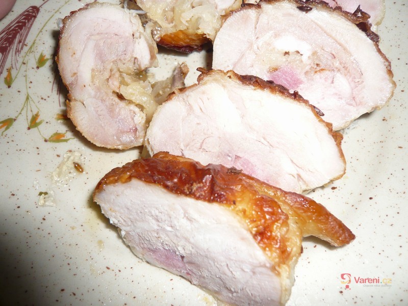 Chicken Rolls with Banana and Ham