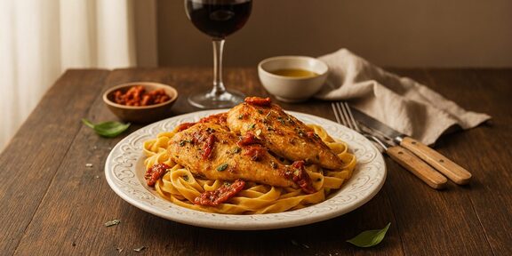 Marry Me Chicken: Chicken in Creamy Sauce with Sun-Dried Tomatoes