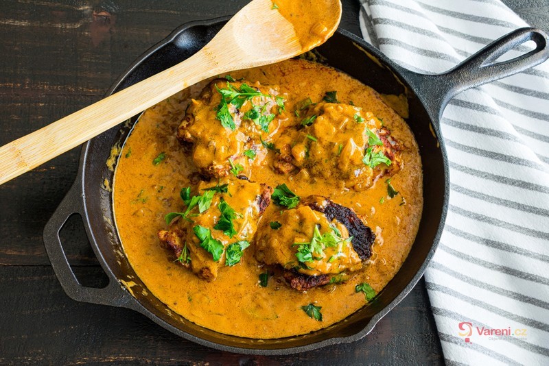 Traditional Czech Chicken in Paprika Sauce