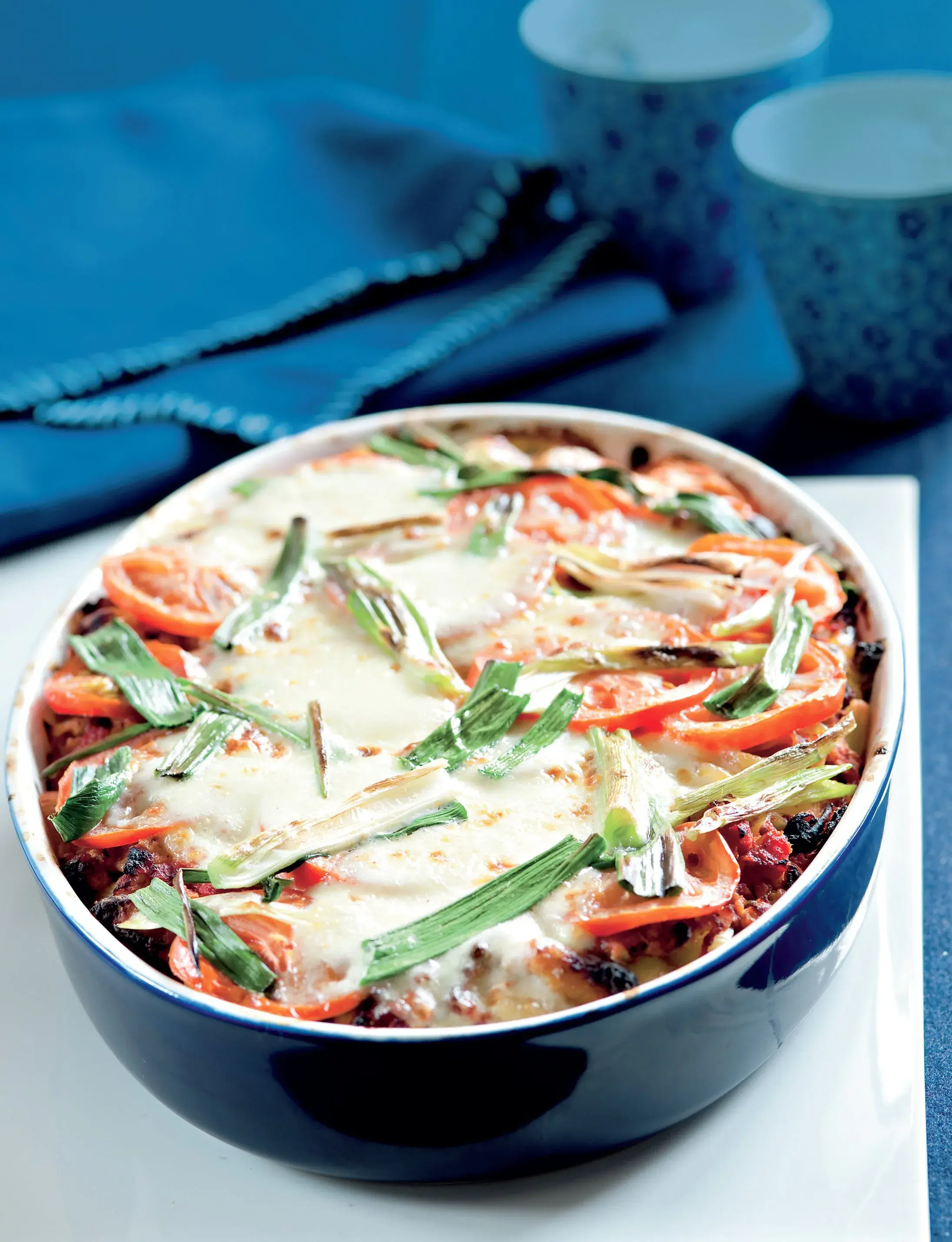 Baked Pasta with Cottage Cheese and Mozzarella
