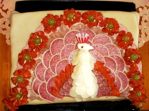 Peacock – Savoury Celebration Cake