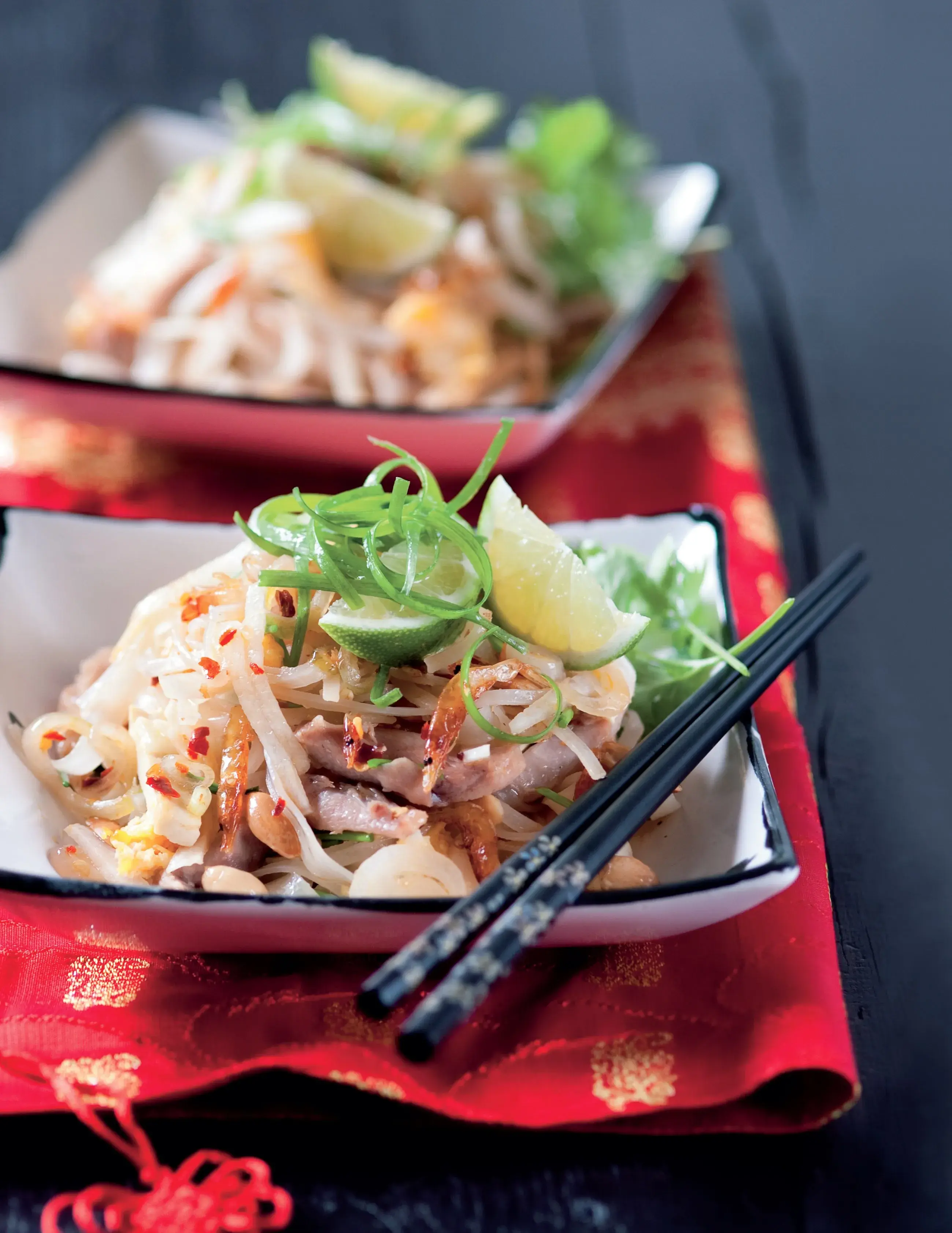 Pad Thai s kuřecím masem a krevetami