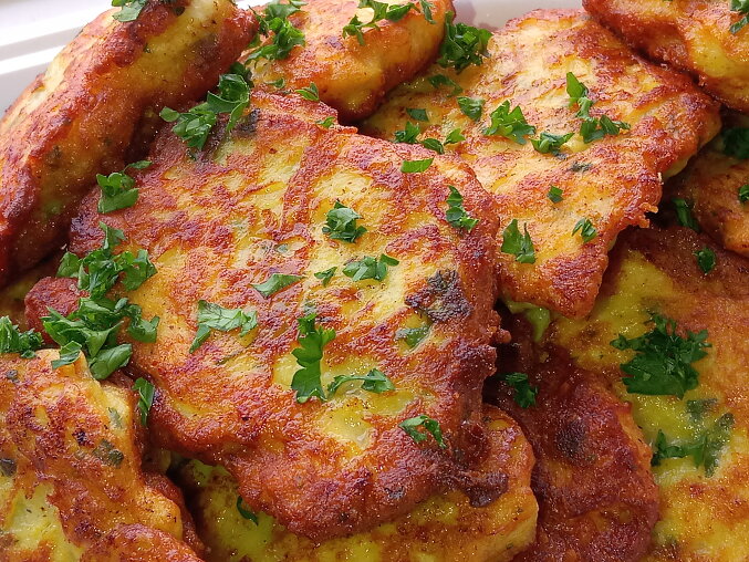 Chicken Patties in Yoghurt Batter with Poultry Seasoning