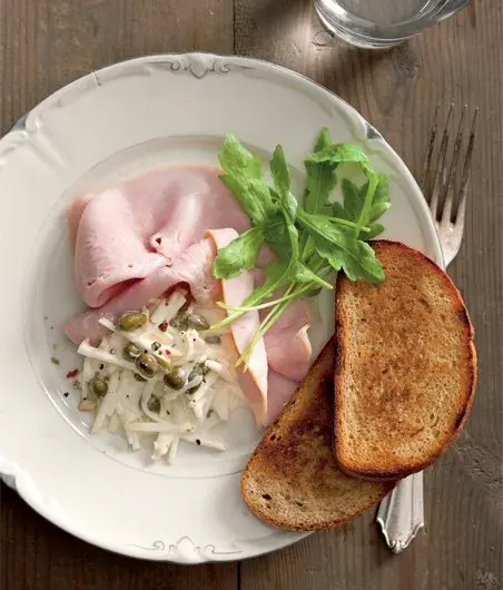 Celeriac Remoulade in Ham Cones