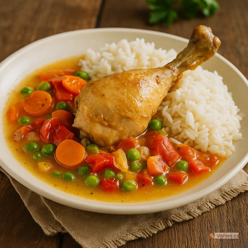 Valtice Chicken with Vegetable Sauce