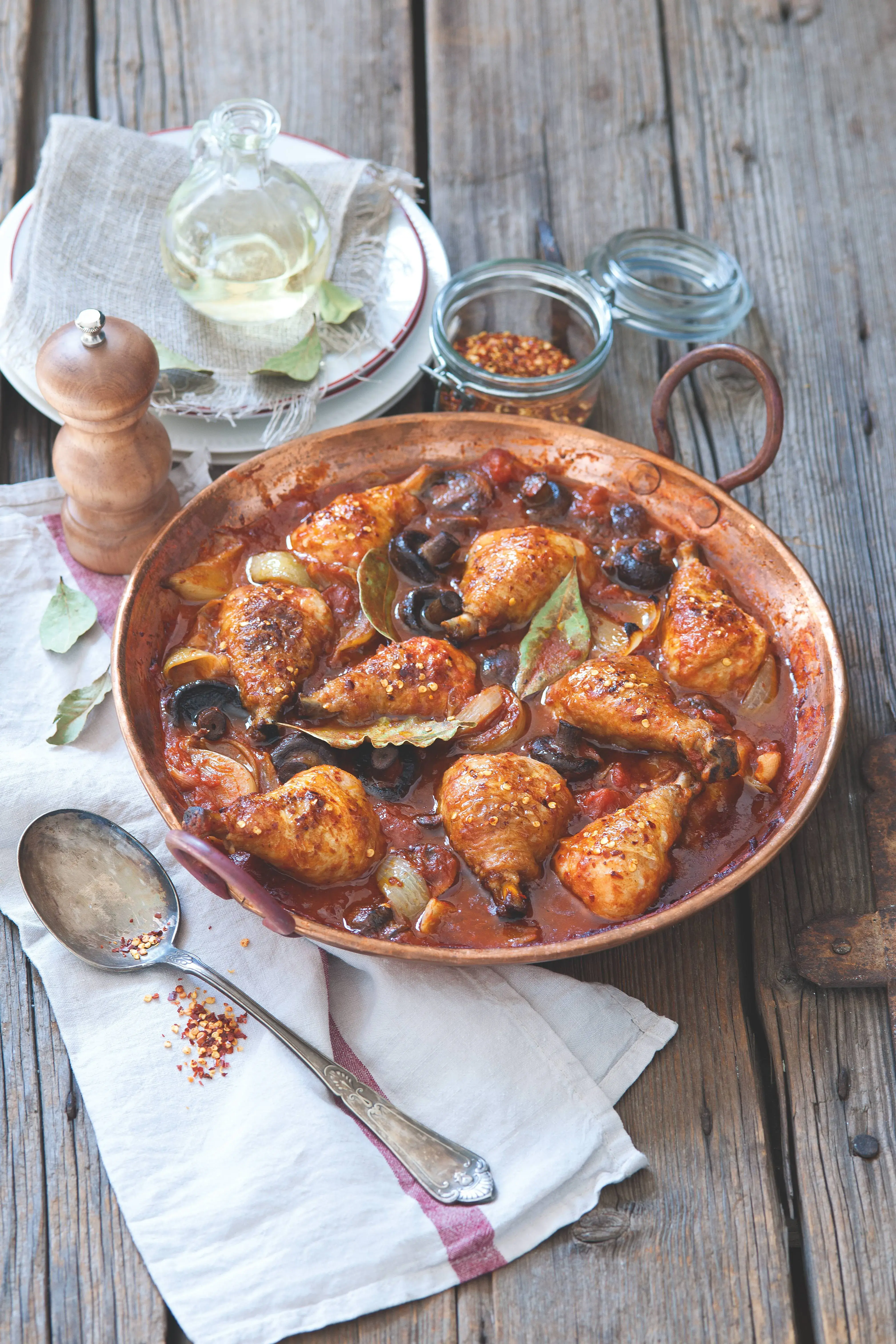 Paprika Chicken with Mushrooms and Tomatoes