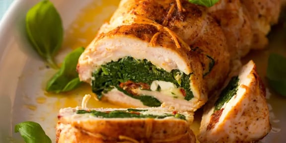 Chicken Roulade with Spinach and Cheese