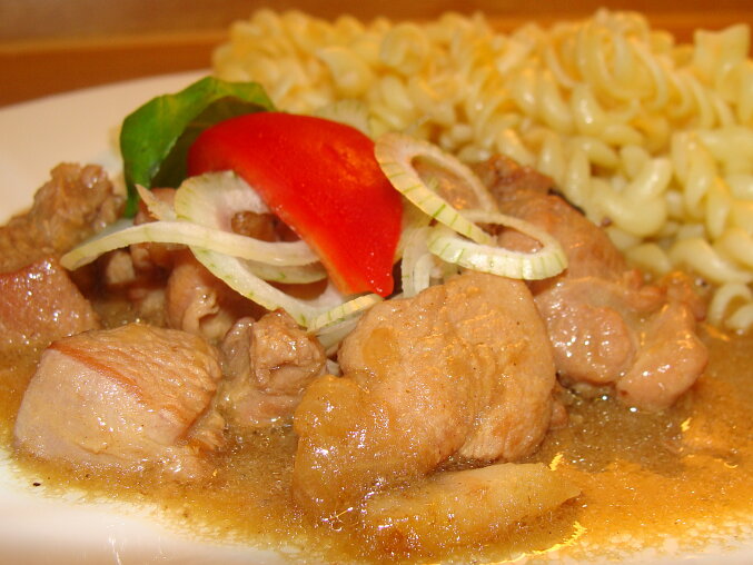 Braised Turkey with Mustard Sauce
