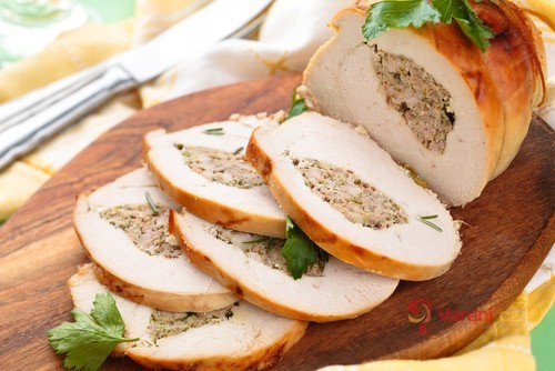 Turkey Breast with Liver Stuffing