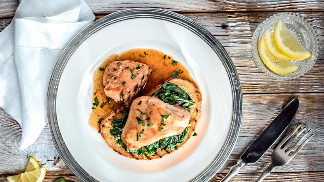 Braised Rabbit with Rosemary and White Wine