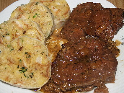 Roast Beef Shoulder with Bread Dumplings