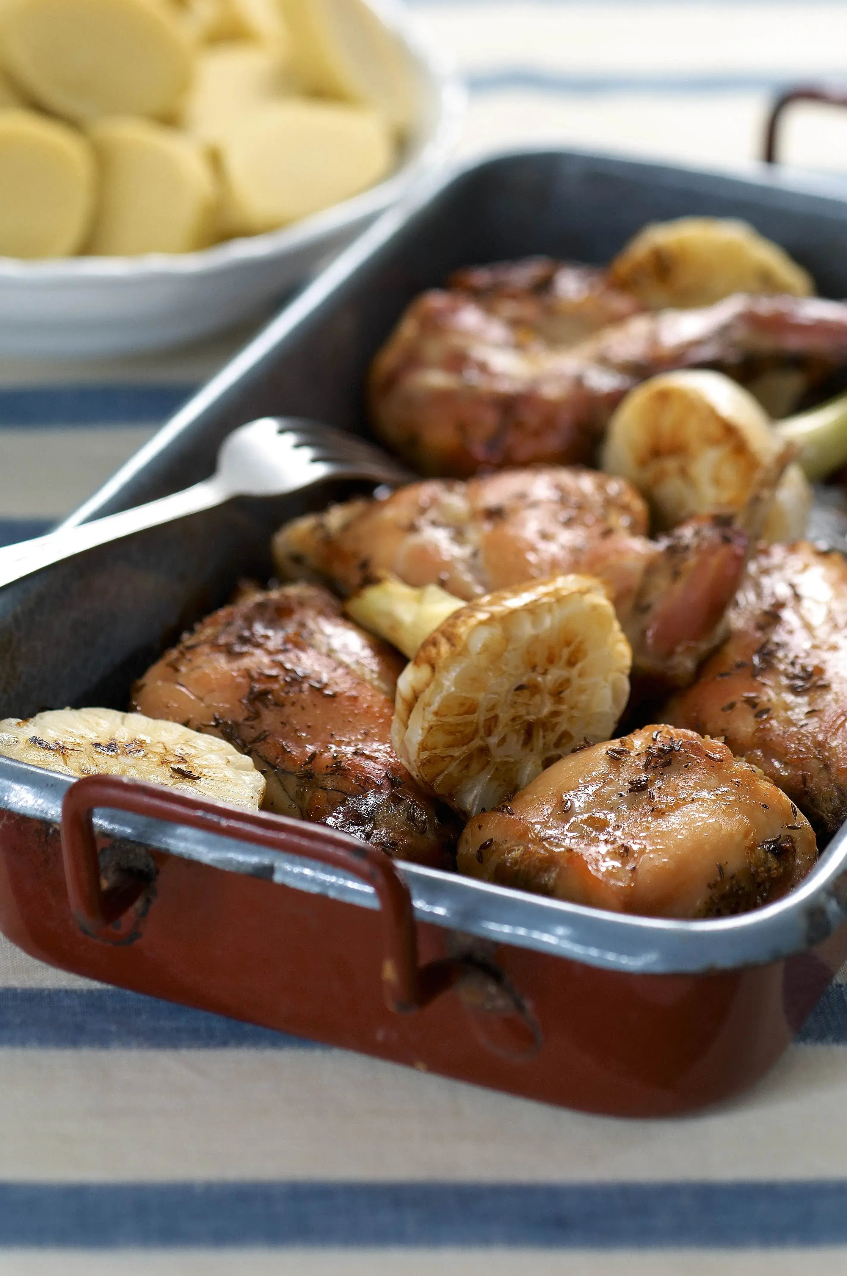 Roast Rabbit with Garlic