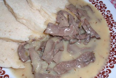 Beef Heart in Cream Sauce