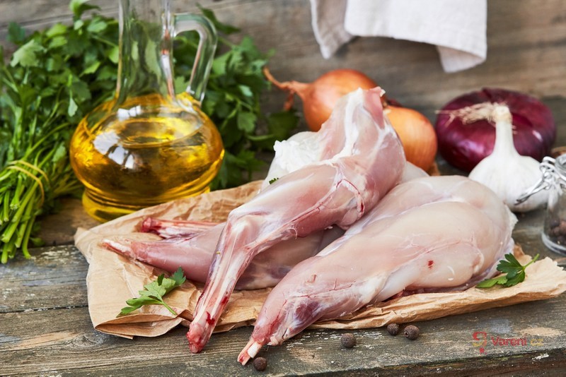 Roast Rabbit with Spring Onions