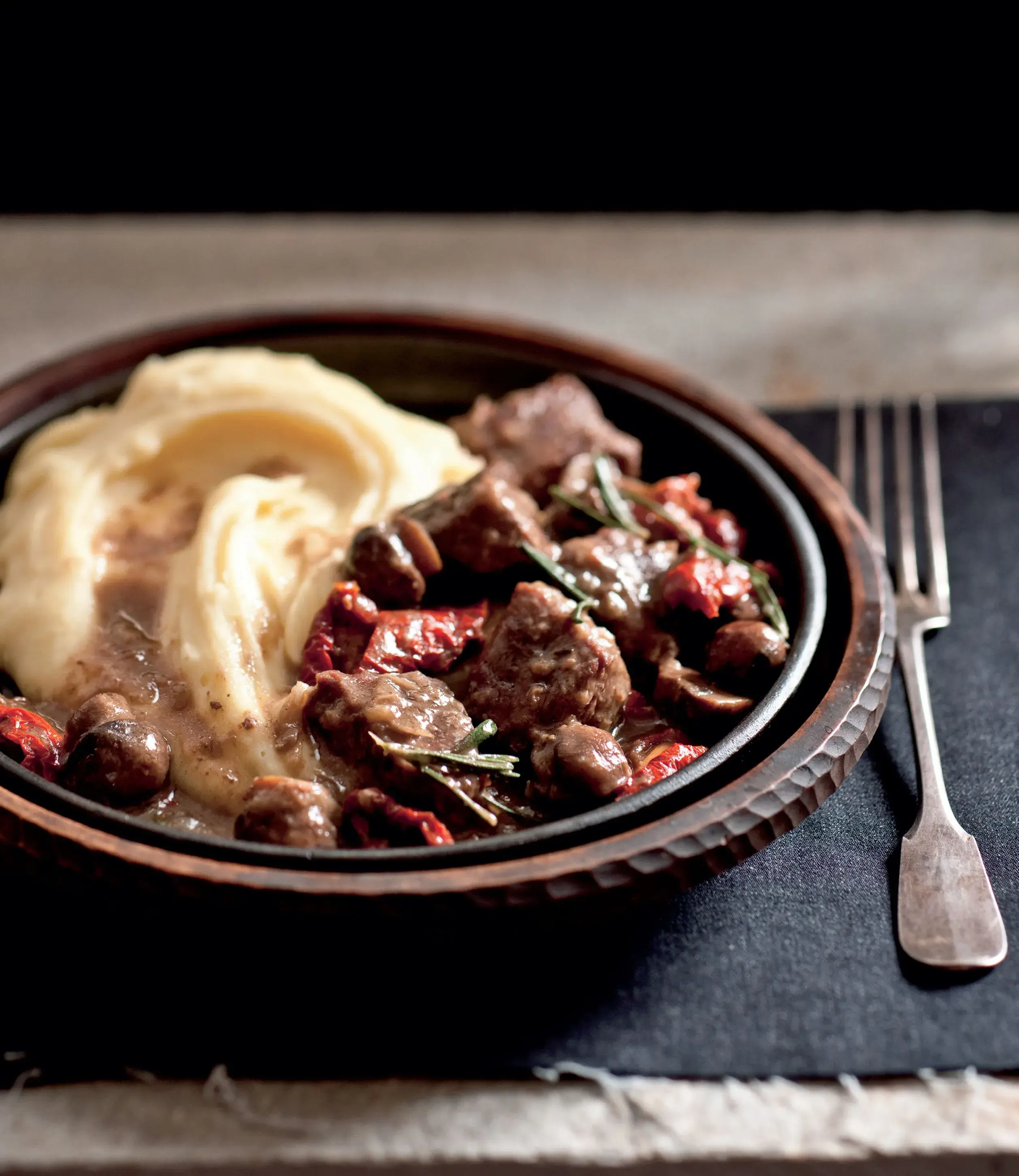 Slow-Baked Beef with Sun-Dried Tomatoes and Rosemary