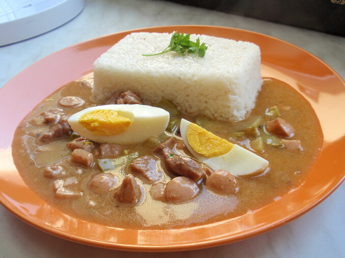 Brno-Style Beef with Onions, Salami and Eggs