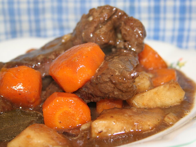 Braised Beef with Bacon and Root Vegetables