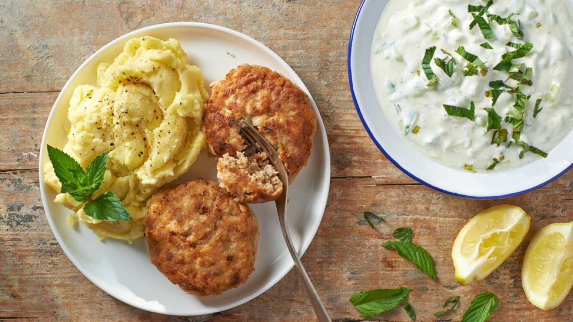 Minced Meat Patties with Feta Cheese