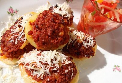Bolognese Stuffed Potatoes