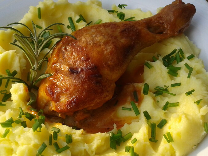 Chicken Legs Baked in Buttermilk Marinade