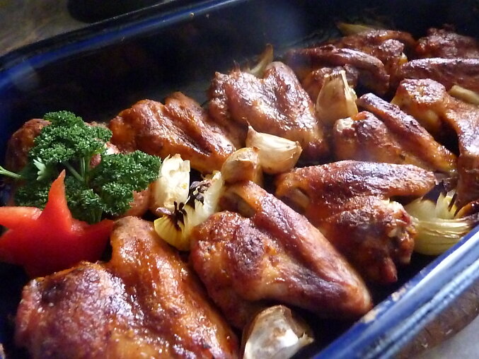 Spicy Chicken Wings in Beer
