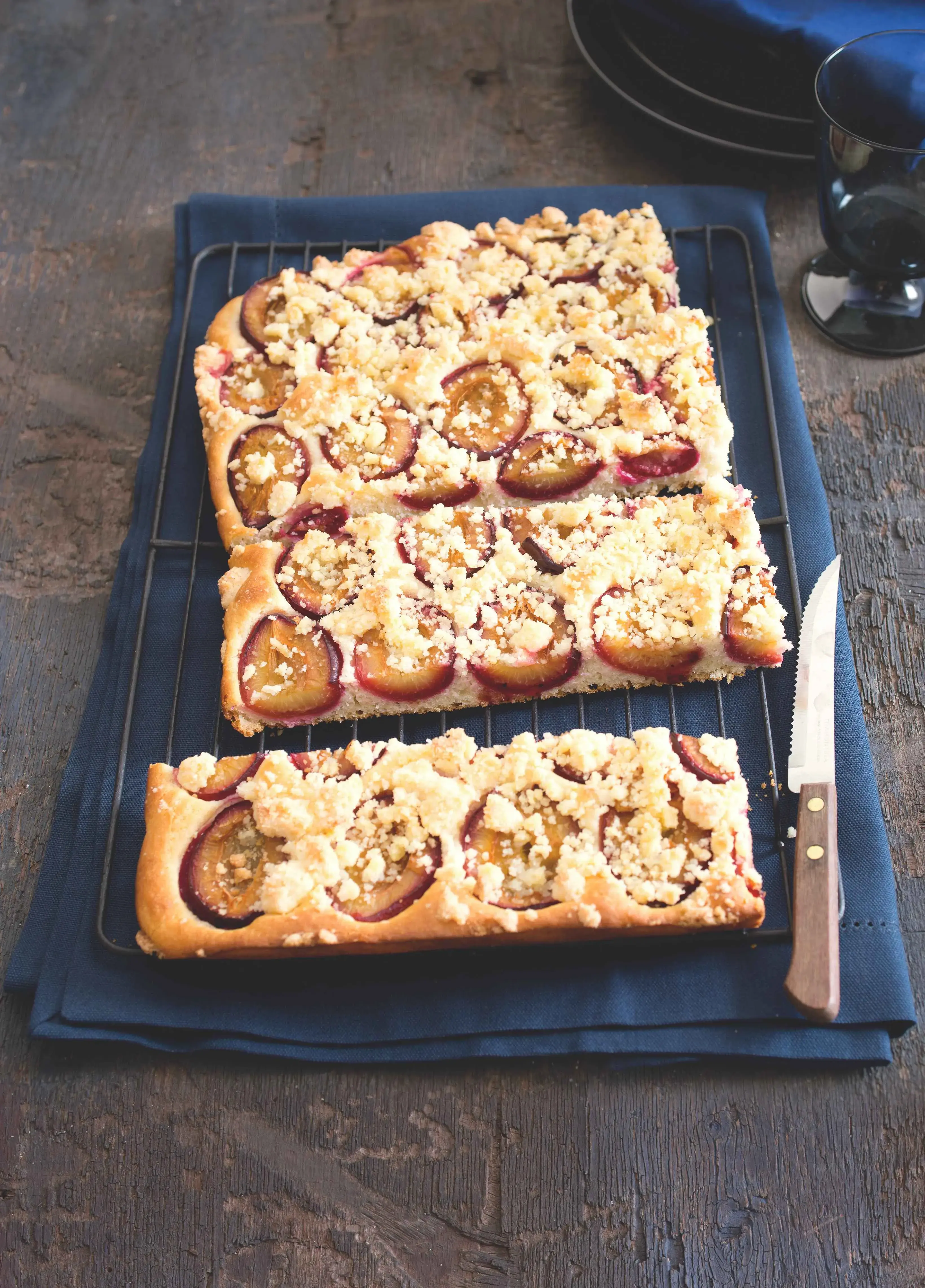 Czech Pour-and-Bake Yeast Cake with Plums and Streusel